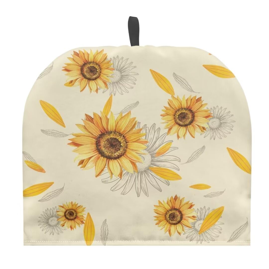 Youngerbaby Yellow Sunflower Tea Cozy for Teapot Insulated Tea Cozies for Keeping Warm for Women Tea Pot Cover Home Kitchen Accessory Decor