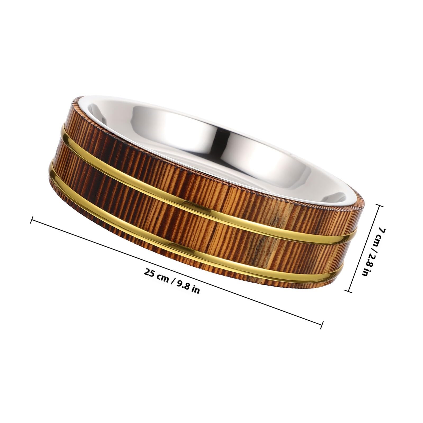 Housoutil Recipiente para Arroz Estilo Japonés de 24 CM Barril de Madera Carbonizada y Cubeta Interior de Acero Inoxidable Gruesa y Profunda Adecuado para Sushi y Preparación Restaurantes
