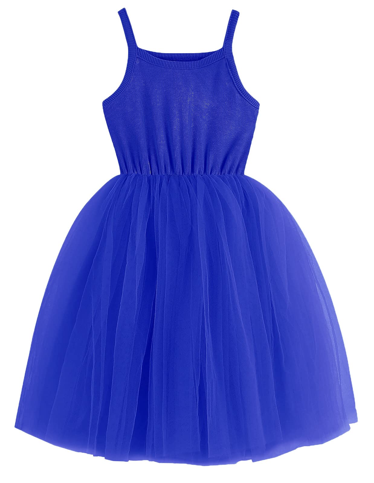 GSVIBK Baby Girls Tutu Dress Sleeveless Toddler Cotton Tulle Skirt Princess Party Prom Dresses