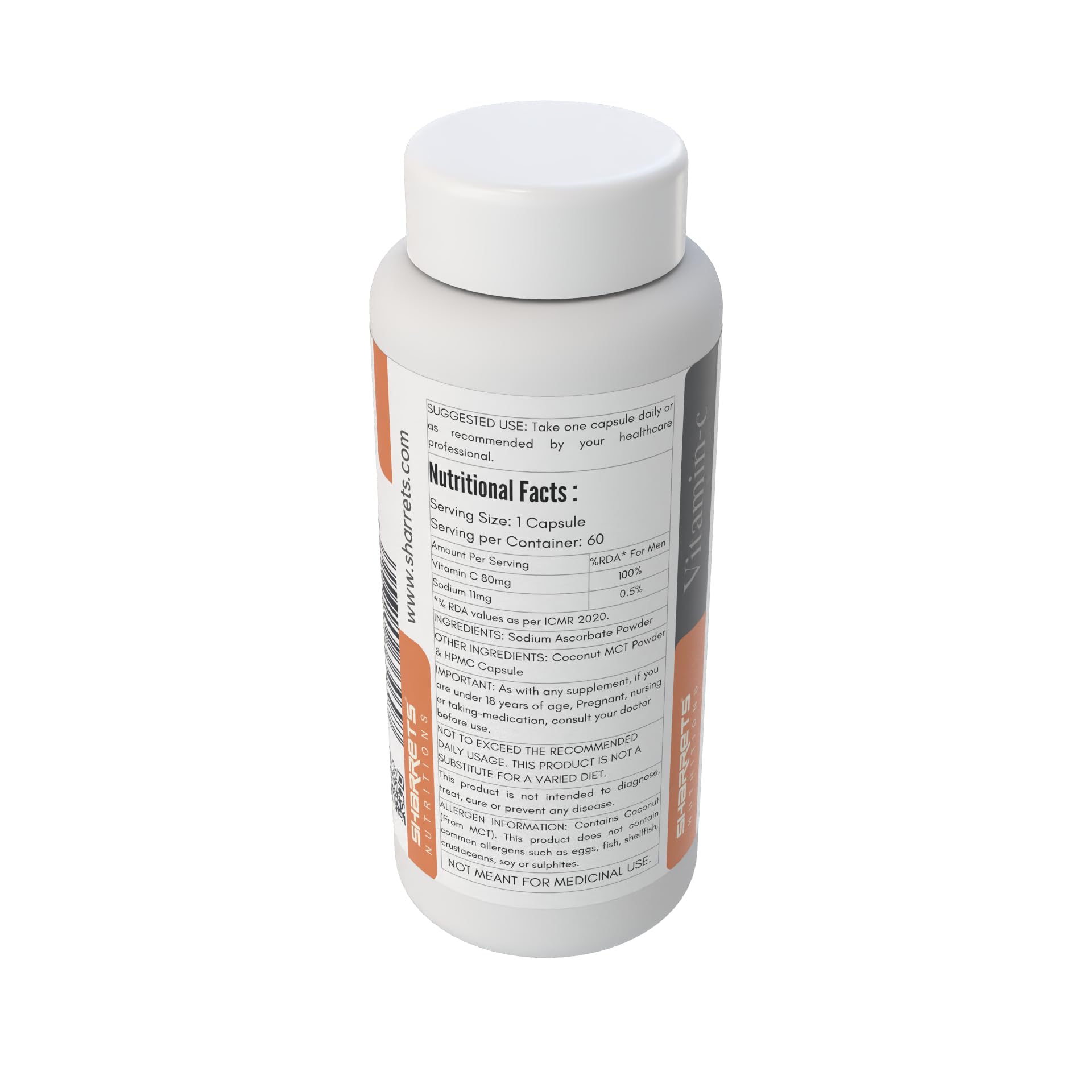 Sharrets Vitamin C Sodium Ascorbate Supplement, 60 Capsules — Amazon image 2