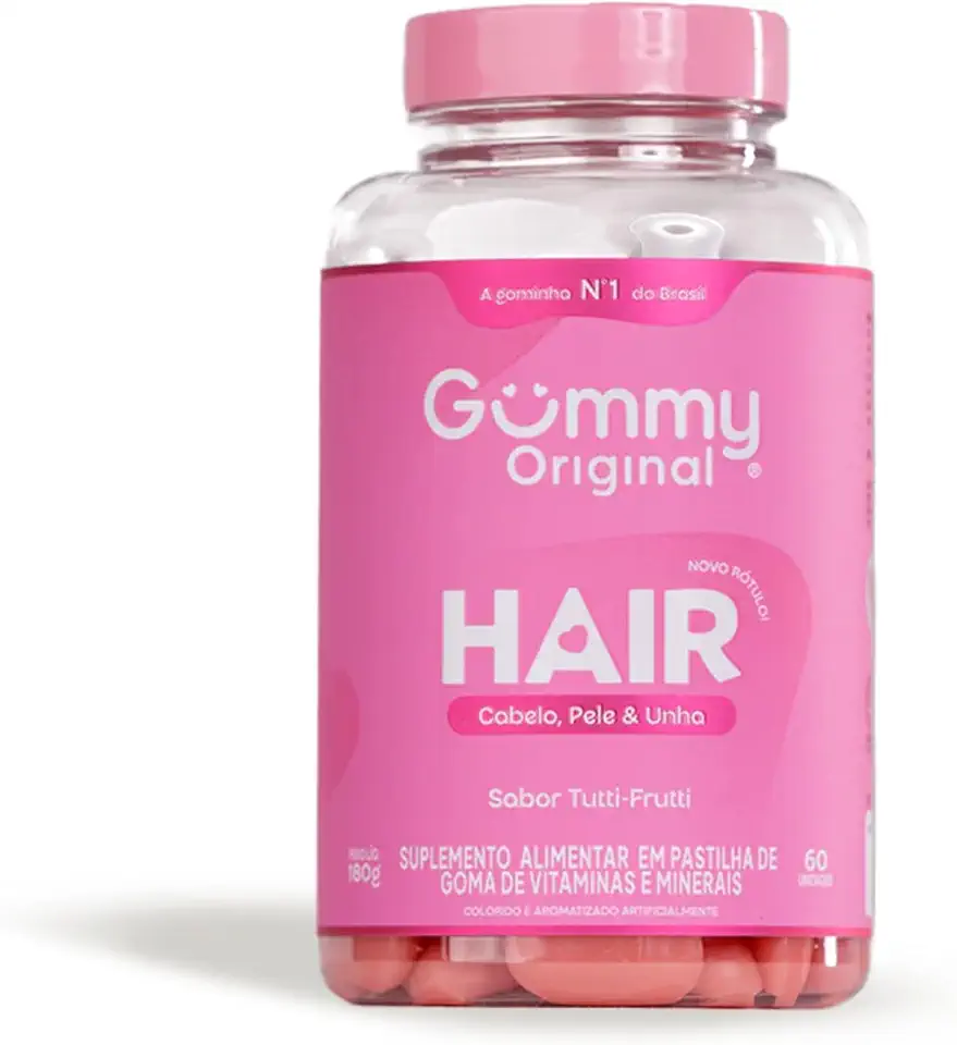 Gummy Hair Vitamin Cabelos, Unhas e Pele Tutti-Frutti 60 Gomas – Gummy