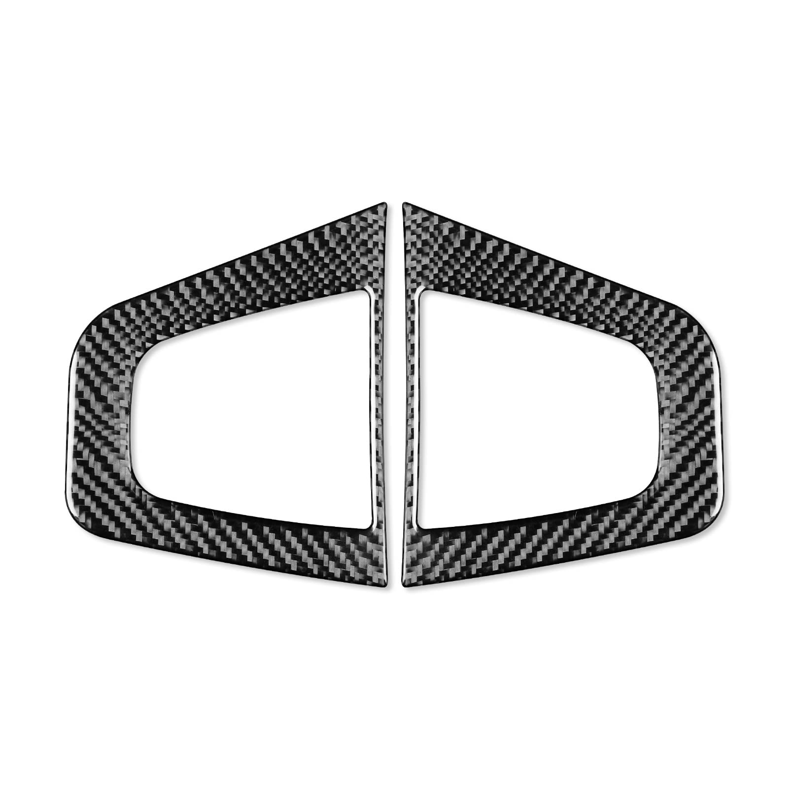 UOADA 2pc Car Central Control Loudspeaker Decal Sound Equipment Sticker Real Soft Carbon Fiber car Interior Compatible with Subaru Forester 2013-2018 Accessories Black