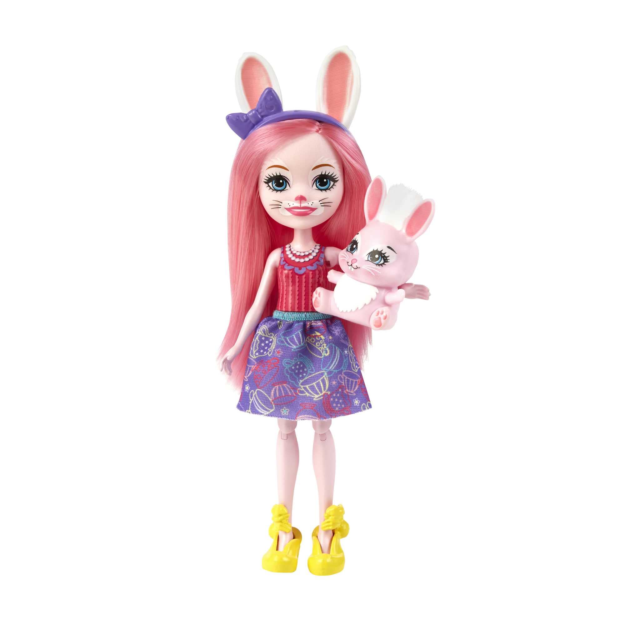 Enchantimals Tasty Tea Party Playset, 15+ Piece Playset with Danessa Deer and Bree Bunny dolls (6-in), Multicoloured, Unique size - Image 3