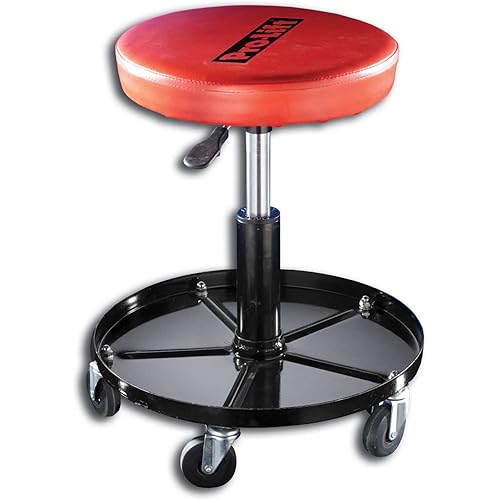Pro-Lift C-3001 Pneumatic Chair with 300 lbs Capacity – Black / Red
