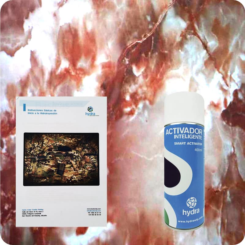 BASIC Hydro Dipping Kit Hydro Dip Kit Zestaw Hydrograficzny : 1 SMART Water Transfer Printing Activator Spray 400 ml + Podstawowy Podręcznik użytkownika + Folia hydrograficzna. Rozmiar: Szerokość: 3