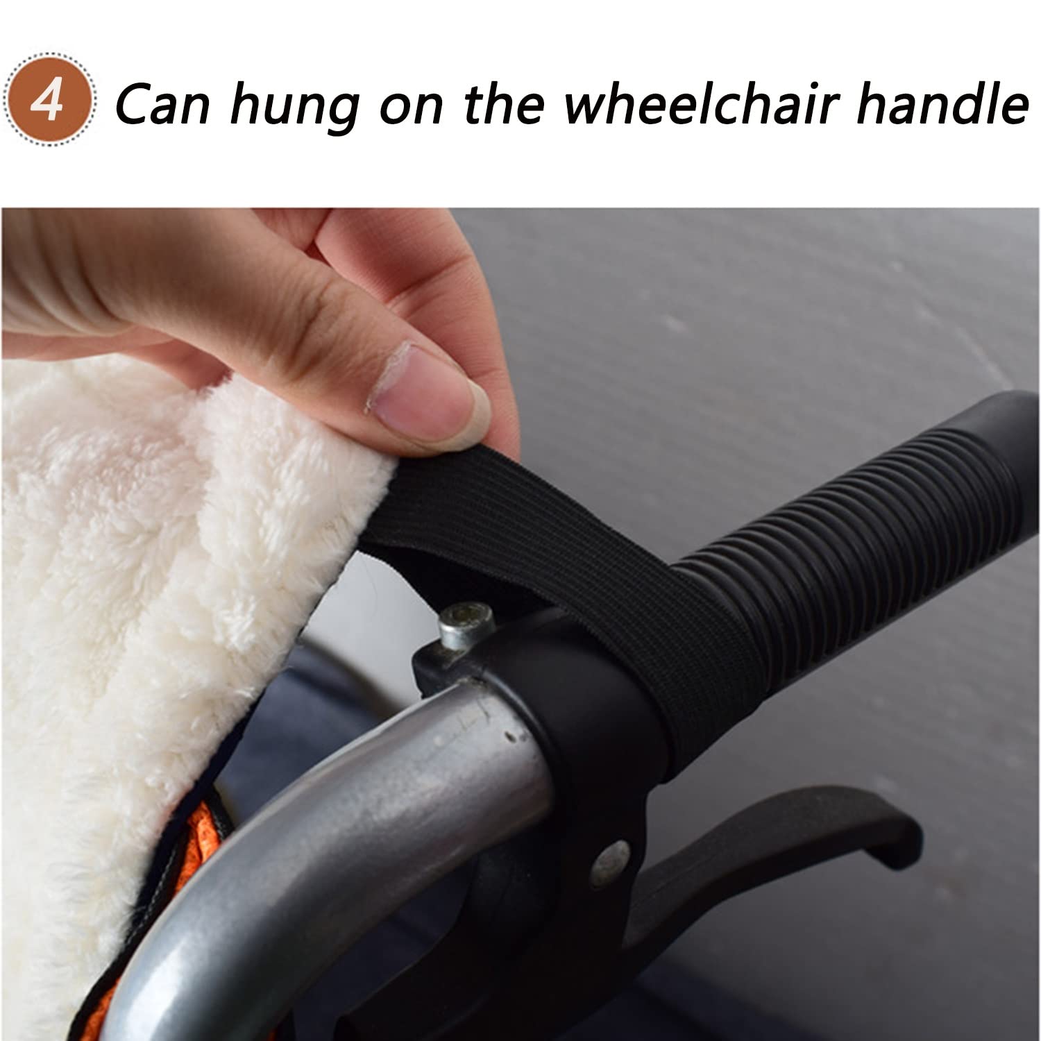 Funda impermeable con forro polar para silla de ruedas, manta cálida para piernas y parte inferior del cuerpo, tamaño adulto, lavable a máquina