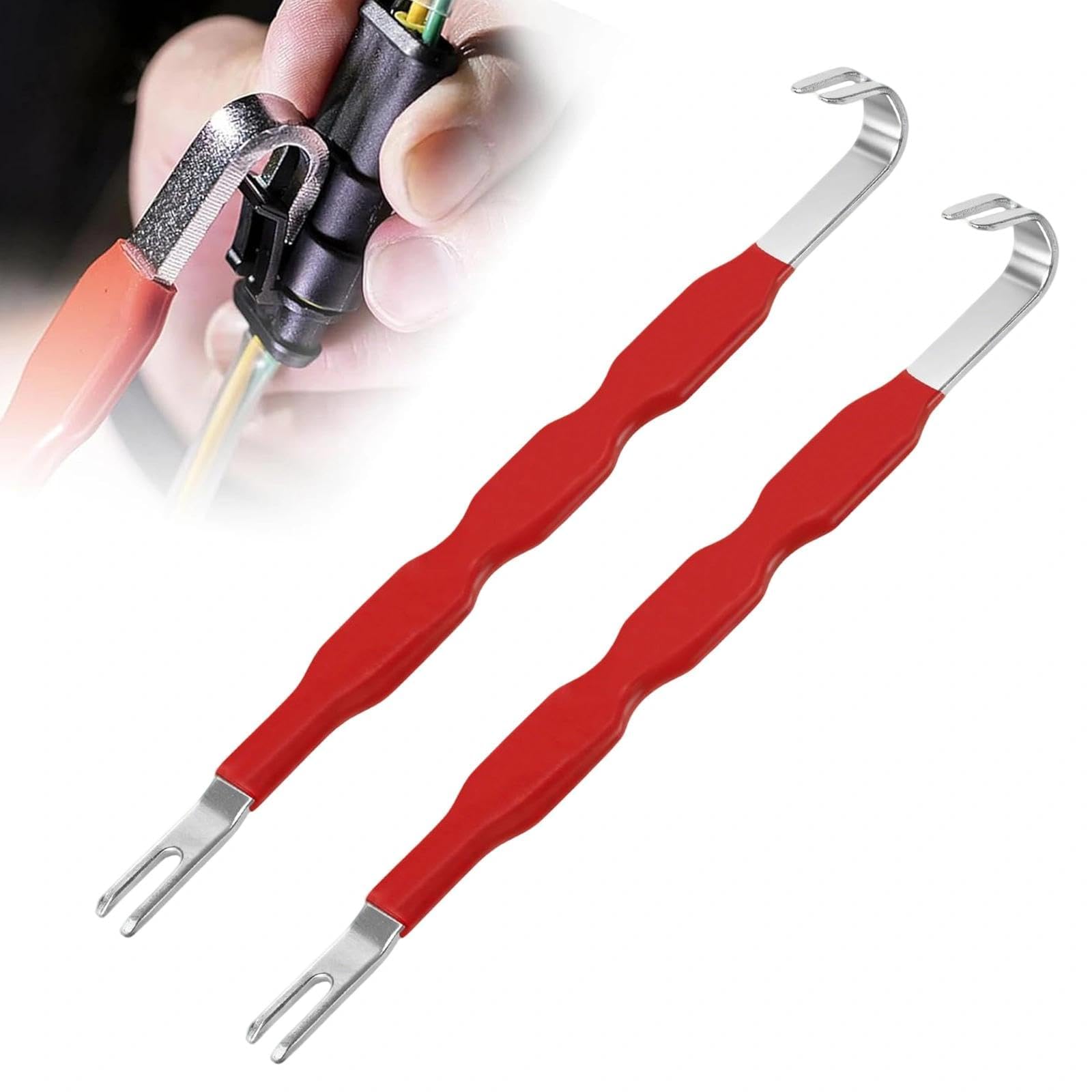 2 Pezzi Utensili Auto a Doppia estremità Robusto Strumento Separatore per Connettori Elettrici, Strumento Separatore Disconnette Universale in Acciaio Carbonio per Manutenzione Démontage