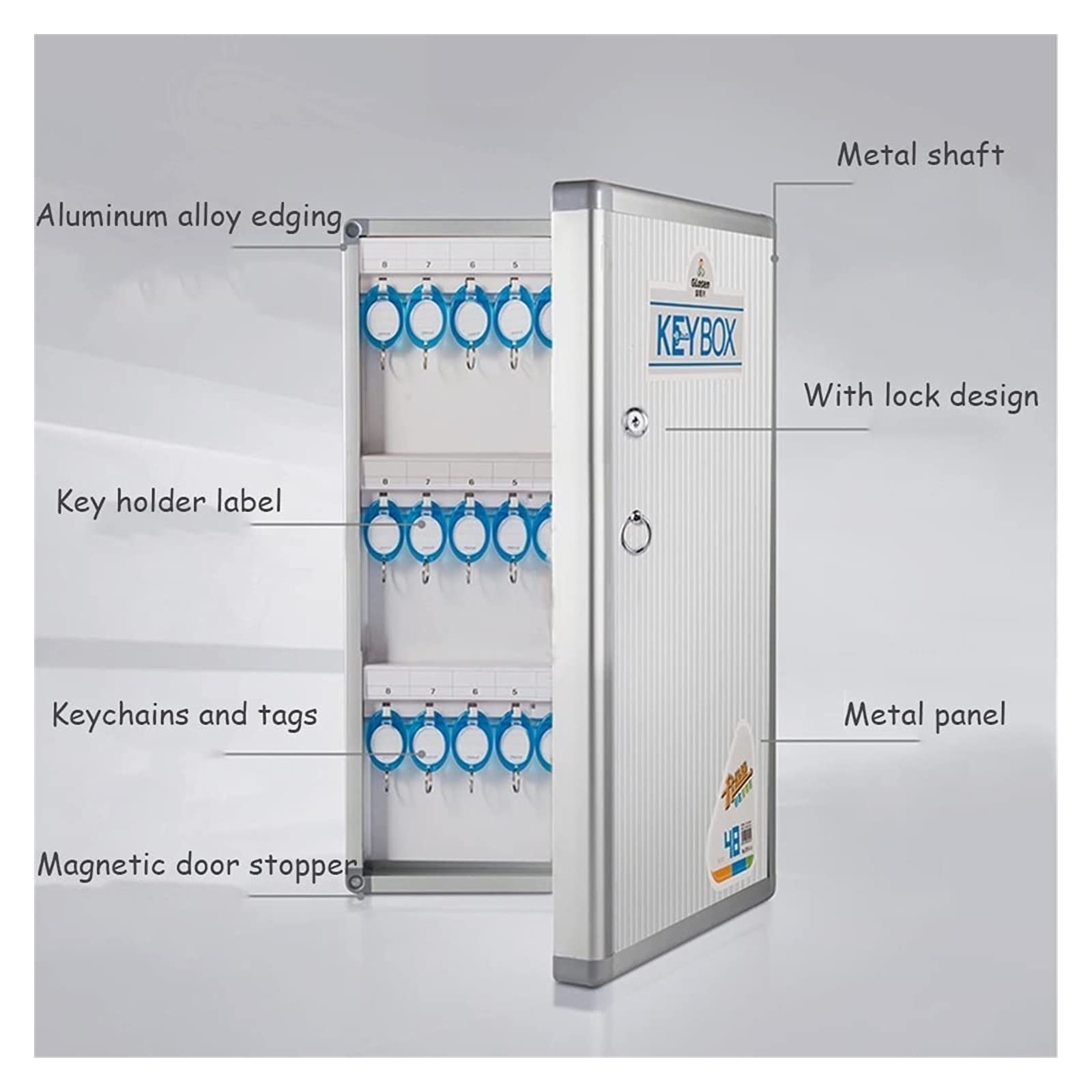 Armoire à clés murale pour clés - Boîte de gestion de clés à 120 chiffres - Armoire à clés murale avec serrure - Extérieur et intérieur pour partager et sécuriser les clés