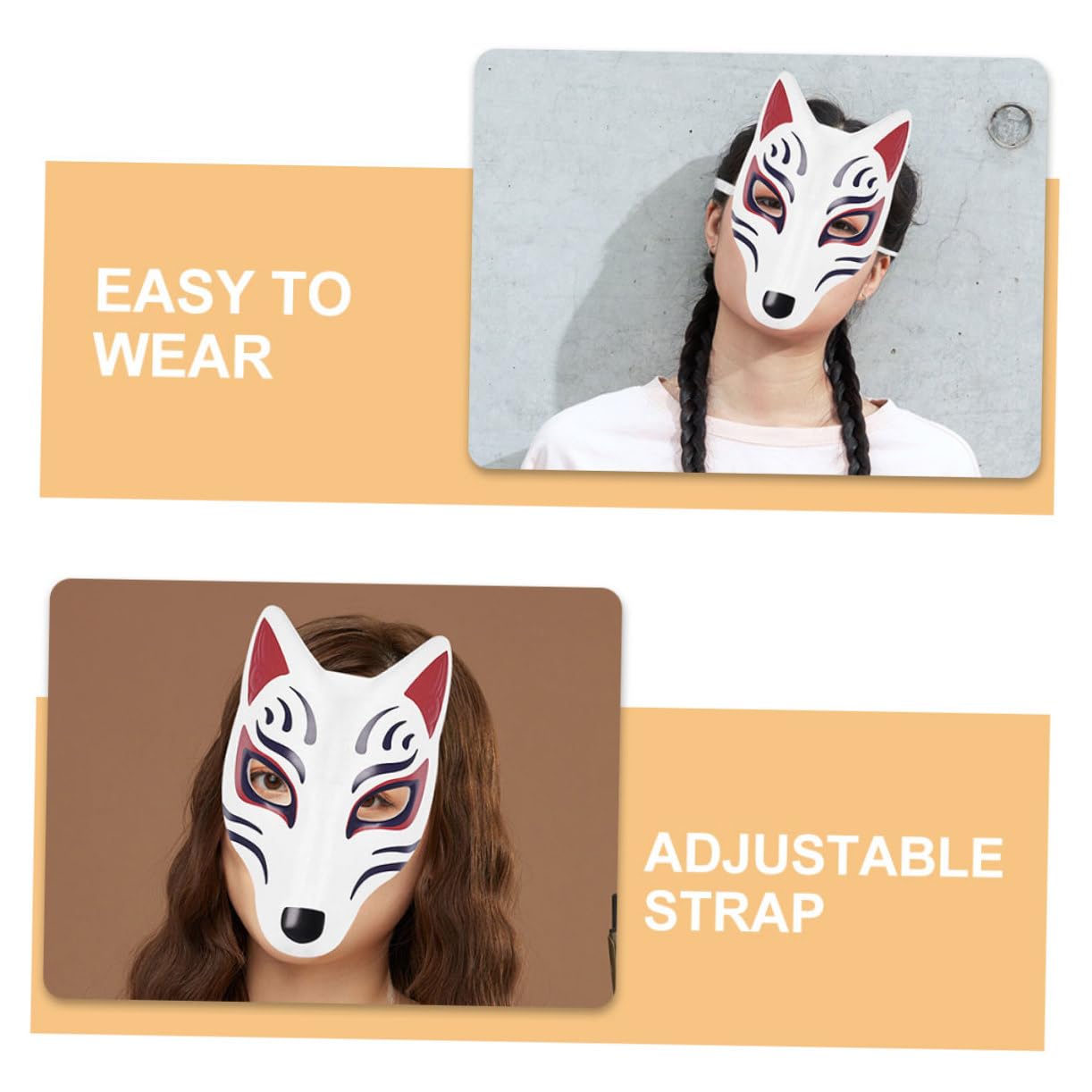UPKOCH 4 Pezzi Fai Da Te Maschera Di Volpe Maschere Di Animali Verniciabili Per Bambini Decorazioni Artigianali Per Feste in Maschera Di Volpe Divertente Per