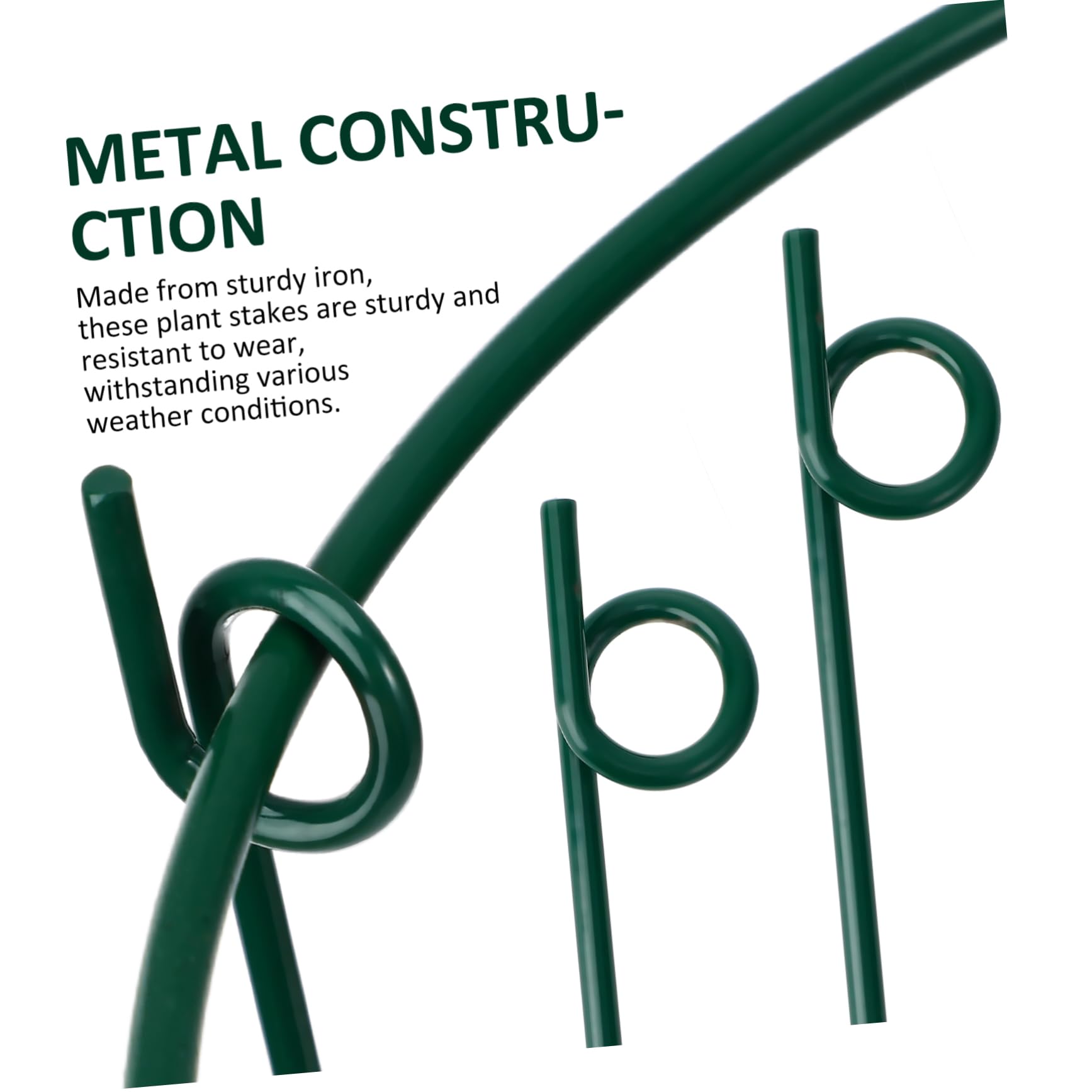 Lot De 3 Tuteurs pour Plantes Grimpantes Verts 25/40 Cm pour Jardin Et Intérieur, Supports Robustes en Fer Revêtu, Structure Compacte Et Détachable Adaptée Au Soutien Floral