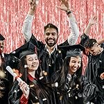 2 Pack Rose Gold Backdrop Birthday Decorations Foil Curtain Bachelorette Party Decor Rose Gold Decor Party Streamers Groovy Birthday Decorations Backdrop - Image 4