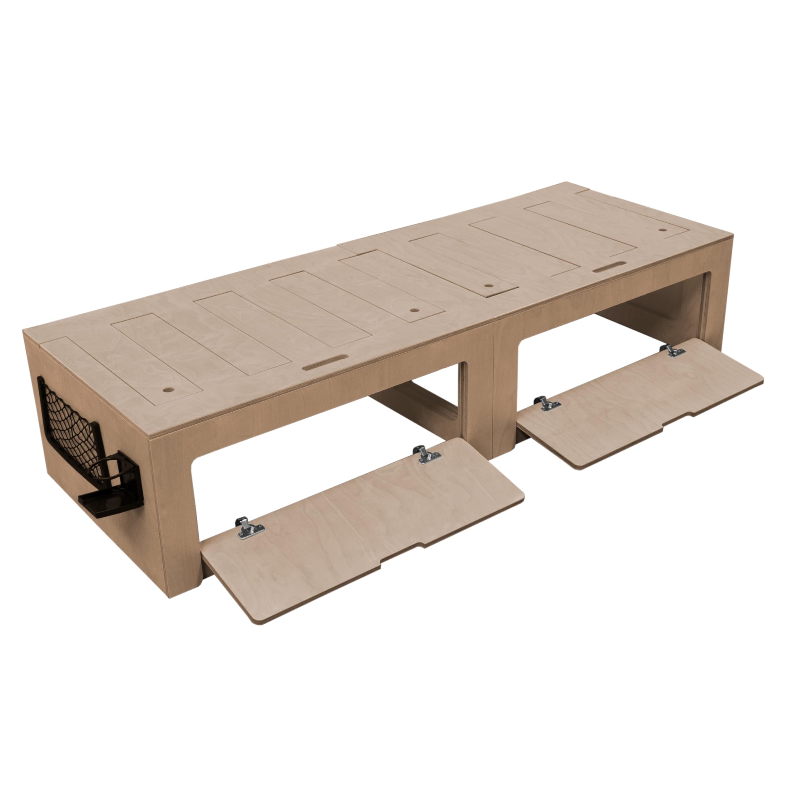 Divano letto scorrevole per camper e cuscini estraibili Panchina con extra spazio Reti portaoggetti sotto i sedili Portabicchieri Materasso spesso 8 cm Coperture lavabili Kit di fissaggio