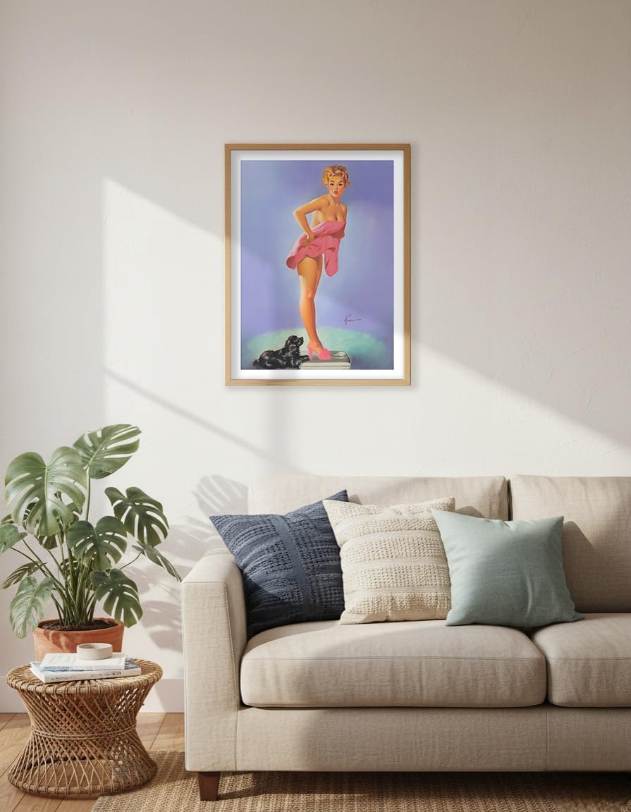 Amazon.com: A Surprising Figure - Vintage Pin Up Girl Print by