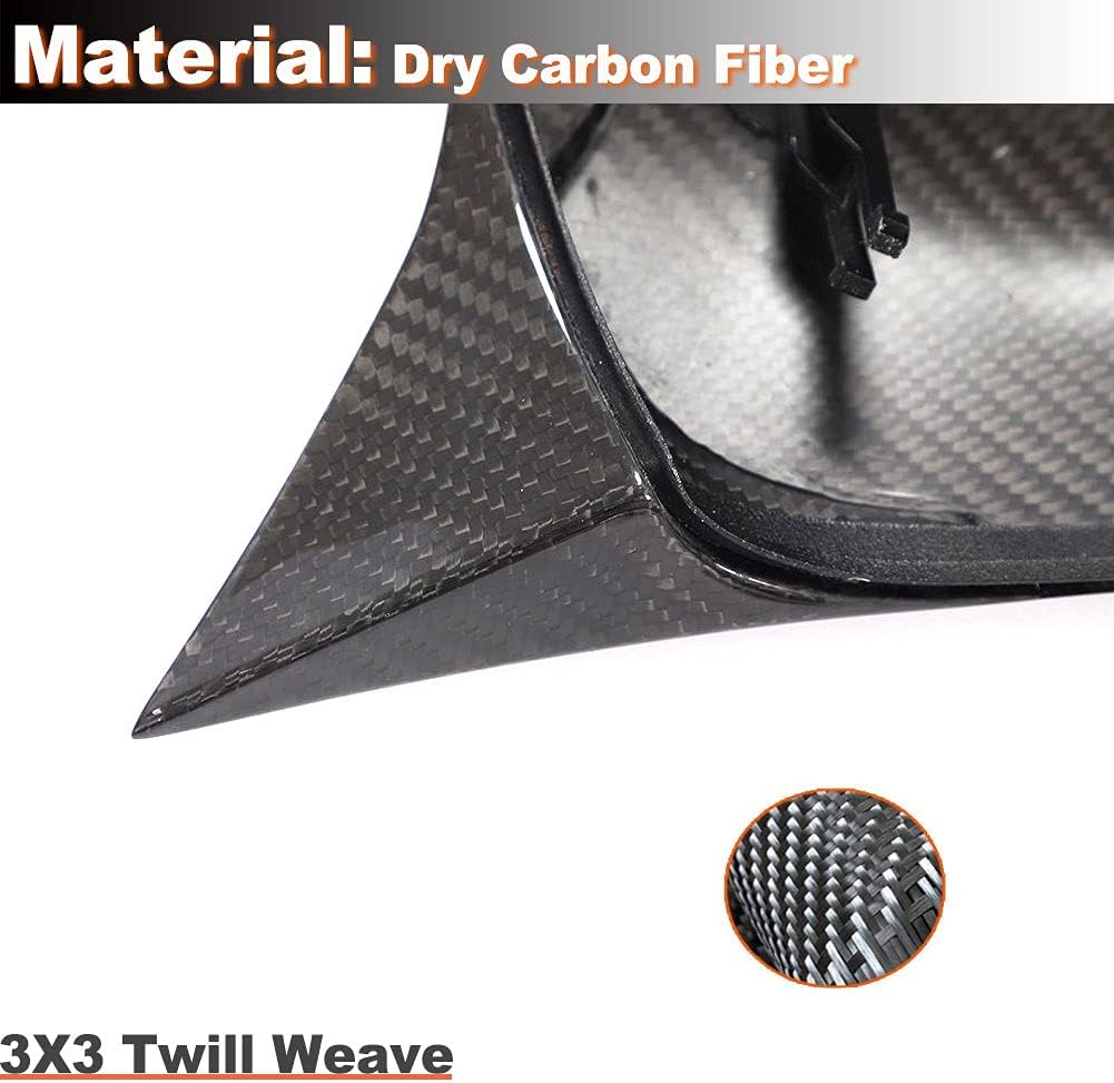 Dry Carbon Fiber Mirror Cover Caps Fits for BMW 1 2 3 4 Series F20 F22 F23 F30 F31 F35 F34 F32 F33 F36 2012-2018 Replacement Style Rearview Side Mirror Caps Car Exterior Outside Shell