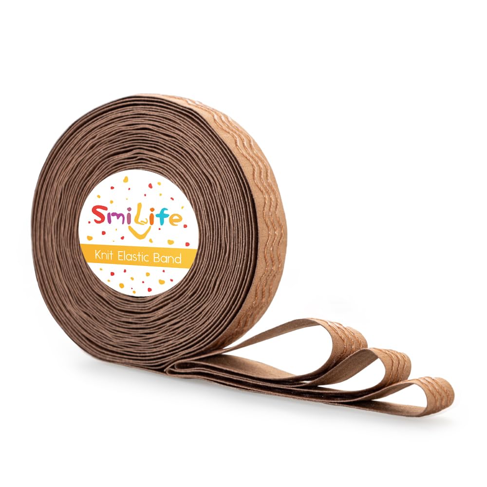 Bande élastique antidérapante silicone marron 2,8 cm mercerie ruban couture élastique 10m