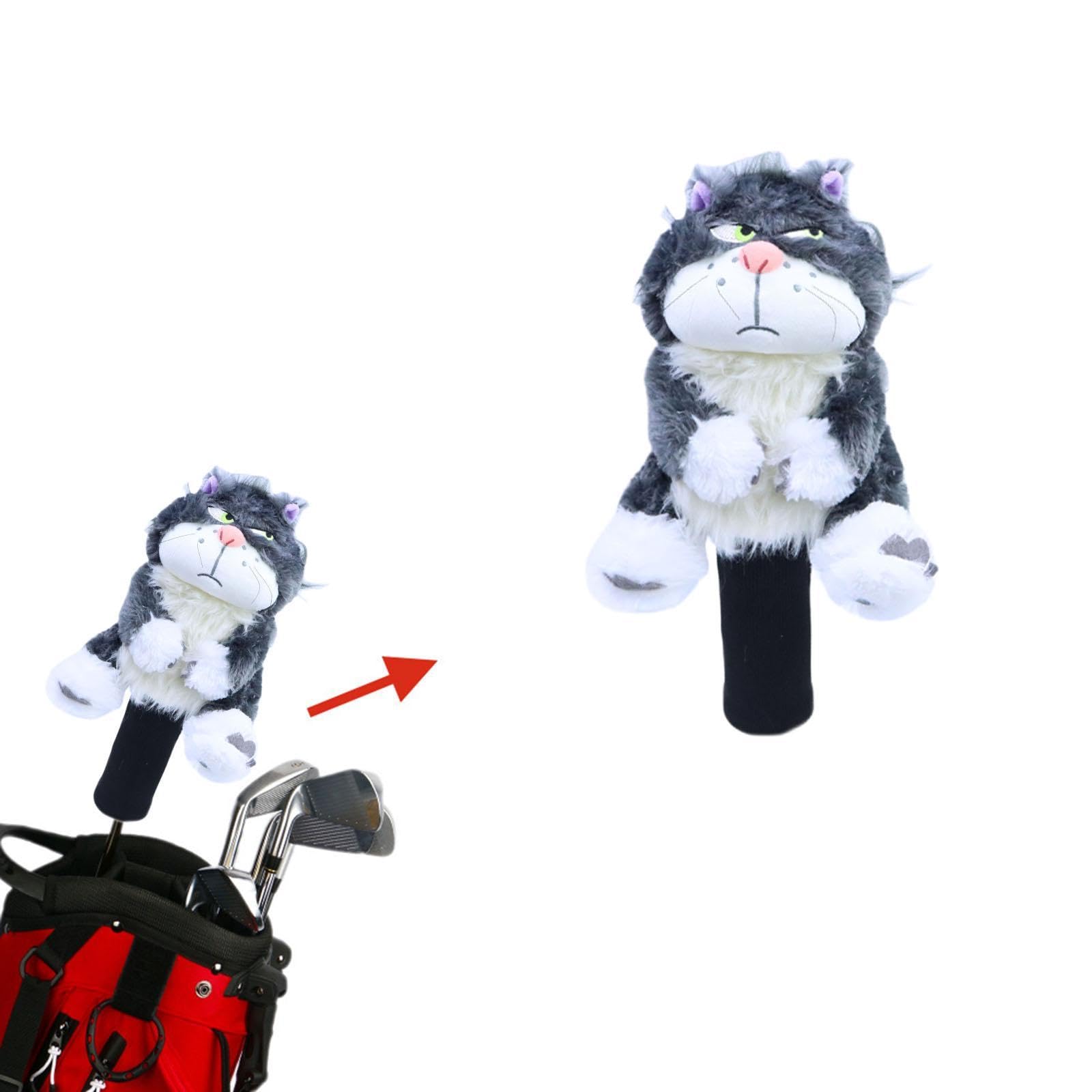 Golfschläger Kopfbedeckung, Golfausrüstung, Universalschutz, Tierform, Plüschzubehör, Schöne, Kratzfeste Golf Kopfbedeckung