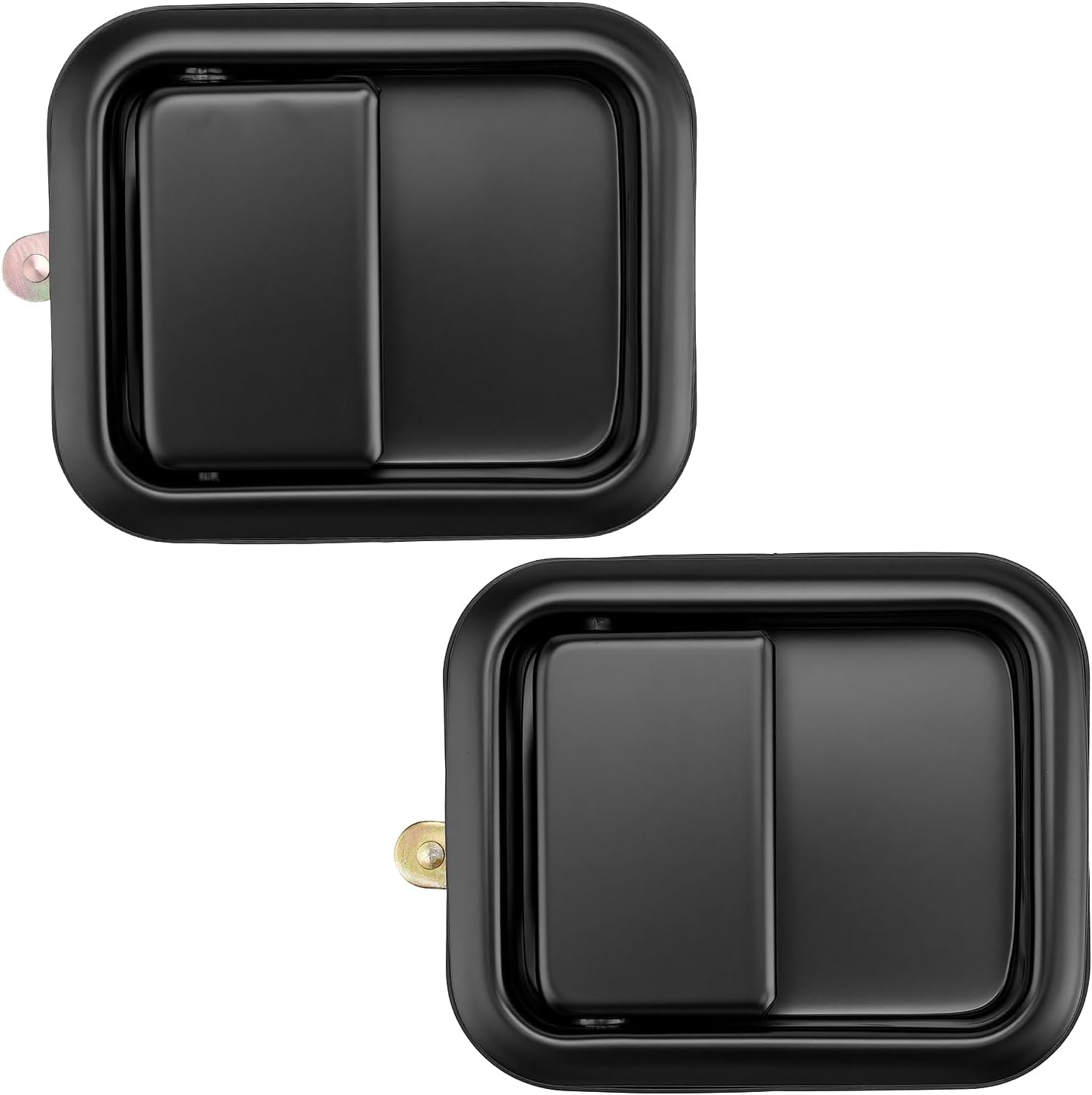 PHILTOP Exterior Metal&ABS Door Handle Front Left and Right 2Pcs for 1991-1995/1997-2006 Jeep Wrangler; Replaces#55176382AE 55176383AE CH1310131 CH1311131