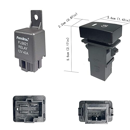 Miniatura 3 de H11 880 881 H9 H8 Lámpara de luz antiniebla Arnés de cableado Conector de cable con relé de 40 A e interruptor de encendidoapagado Kits apto para