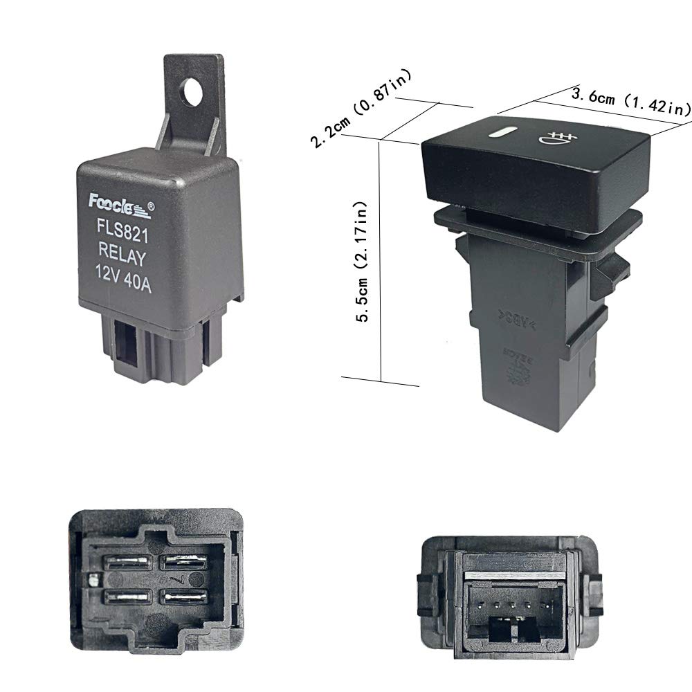Kit Câblage Feux Antibrouillard 12V - Interrupteur, Relais 40A, Fusible - Compatible H11 Et Autres