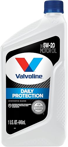 Miniatura 2 de Valvoline Protección Diaria Aceite de motor de mezcla sintética SAE 5W-20, 1 cuarto de galón, caja de 6 unidades (el empaque puede variar)