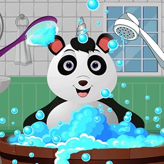 jogos de animais: cuidar de animais de estimação de unicórnio: cuidar de meu bebê unicórnio e panda - minha linda casa de animais de estimação e cuidar de animais de estimação e coletar animais bebês