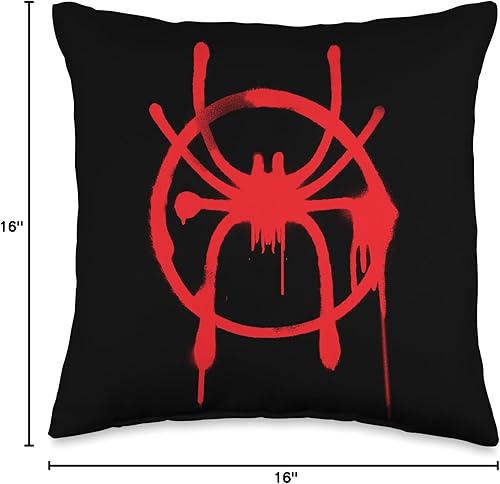 Miniatura 4 de Marvel Man Into The Spider-Verse - Almohada con icono rojo, 16 x 16 pulgadas, multicolor