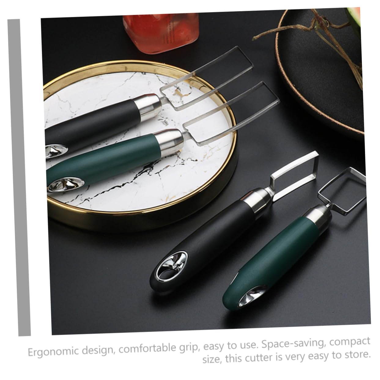 OUNONA Watermelon Slicer Cutter Tool Portable Stainless Steel Melon Cutter for Quick Cutting Ergonomic Design Multi Functional Kitchen Gadget for Summer Parties Picnics