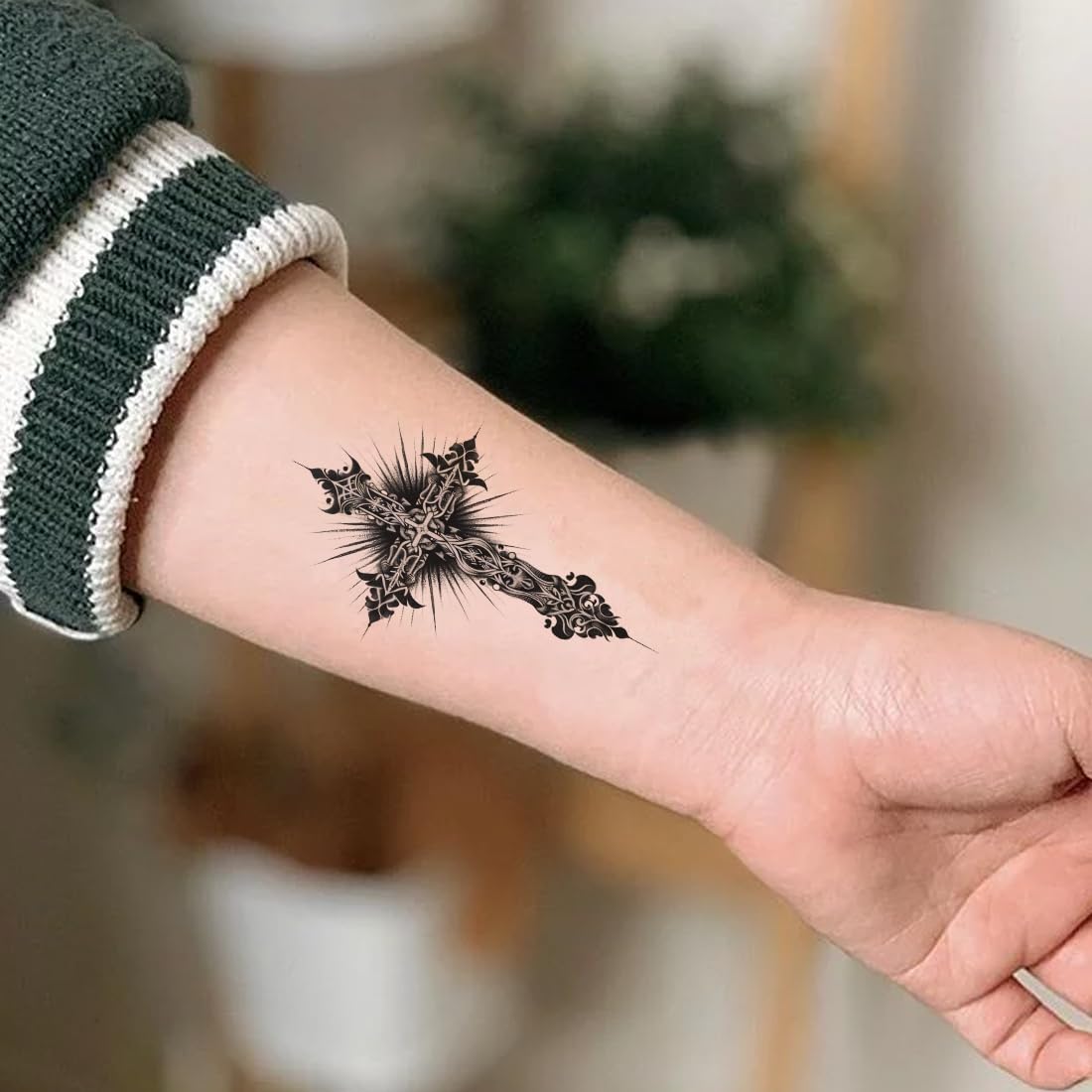 Temporary Tattoowala Jesus Christ Cross Tattoo Temporary Tattoo Sticker For Male And Female Tattoo Sticker Waterproof Tattoo Sticker 1