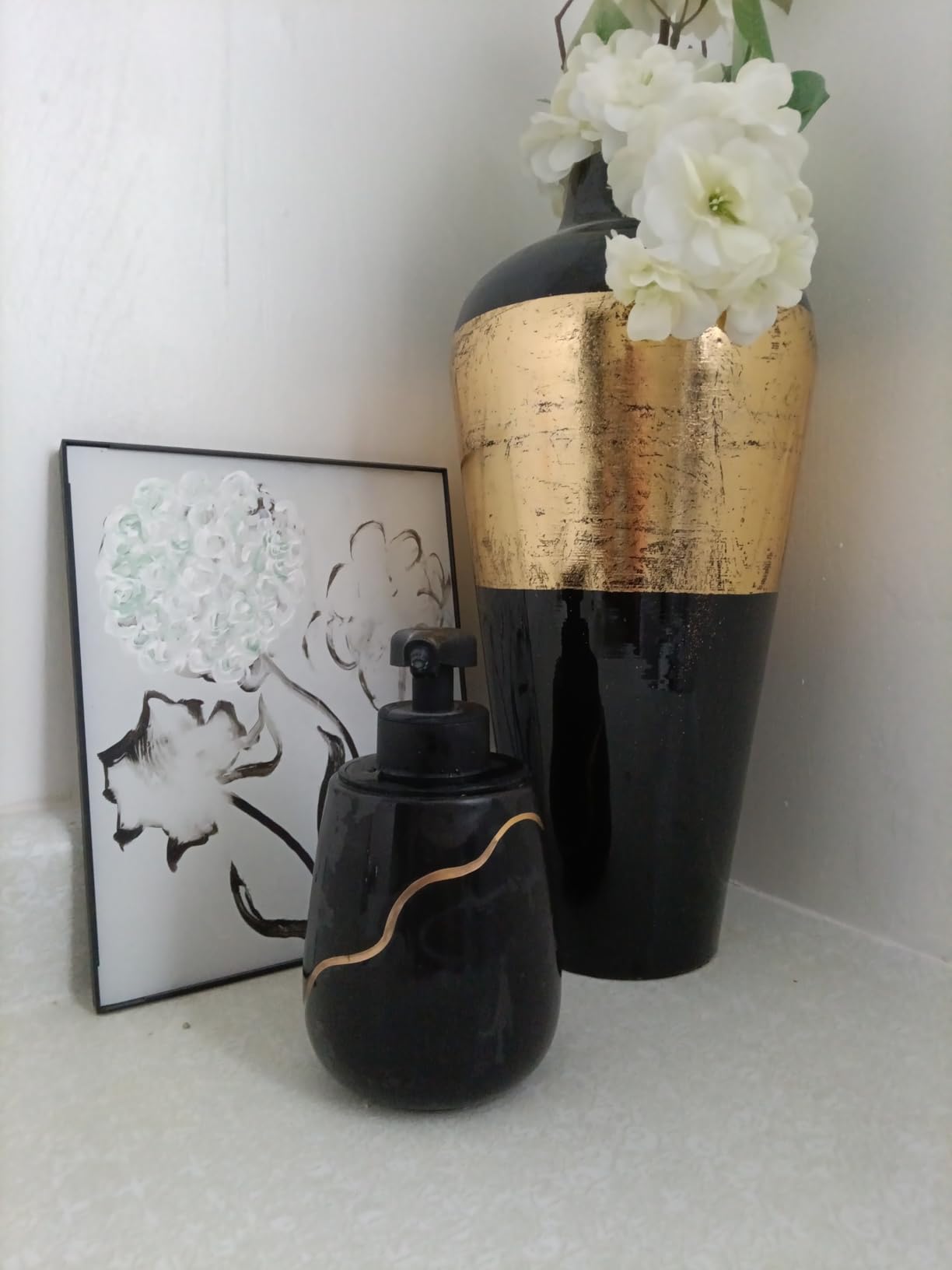 BosilunLife Automatic Liquid Soap Dispenser Recycled Ceramic Eco-Clay