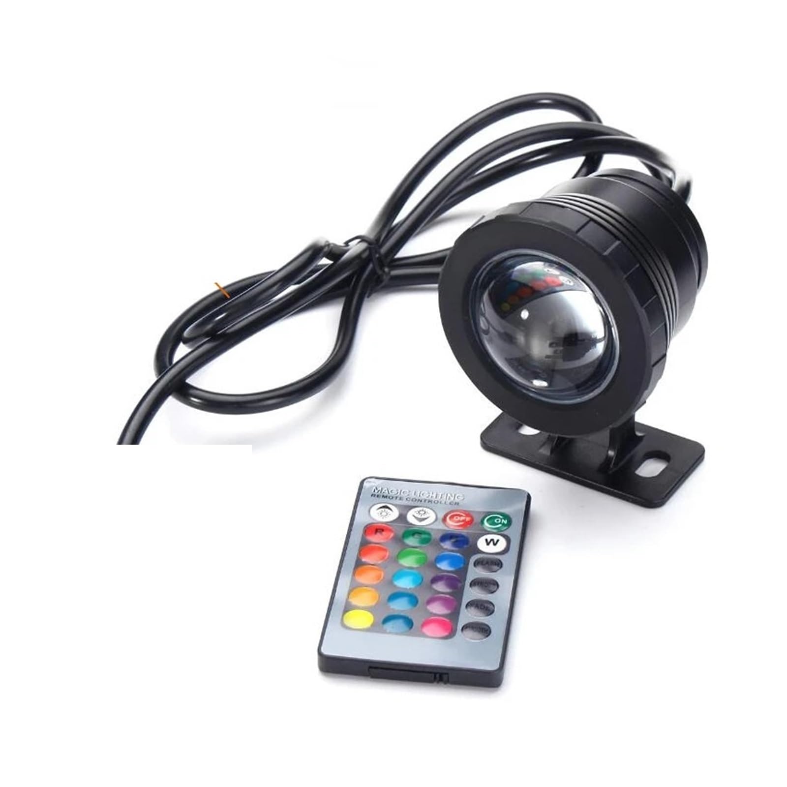 LLOOPK LED Flood Light, 10W 20W RGB LED Flood Light Underwater Fountain Pool Pond Aquarium Spotlight Bulb Lamp Outdoor Garden(Nero,20w)