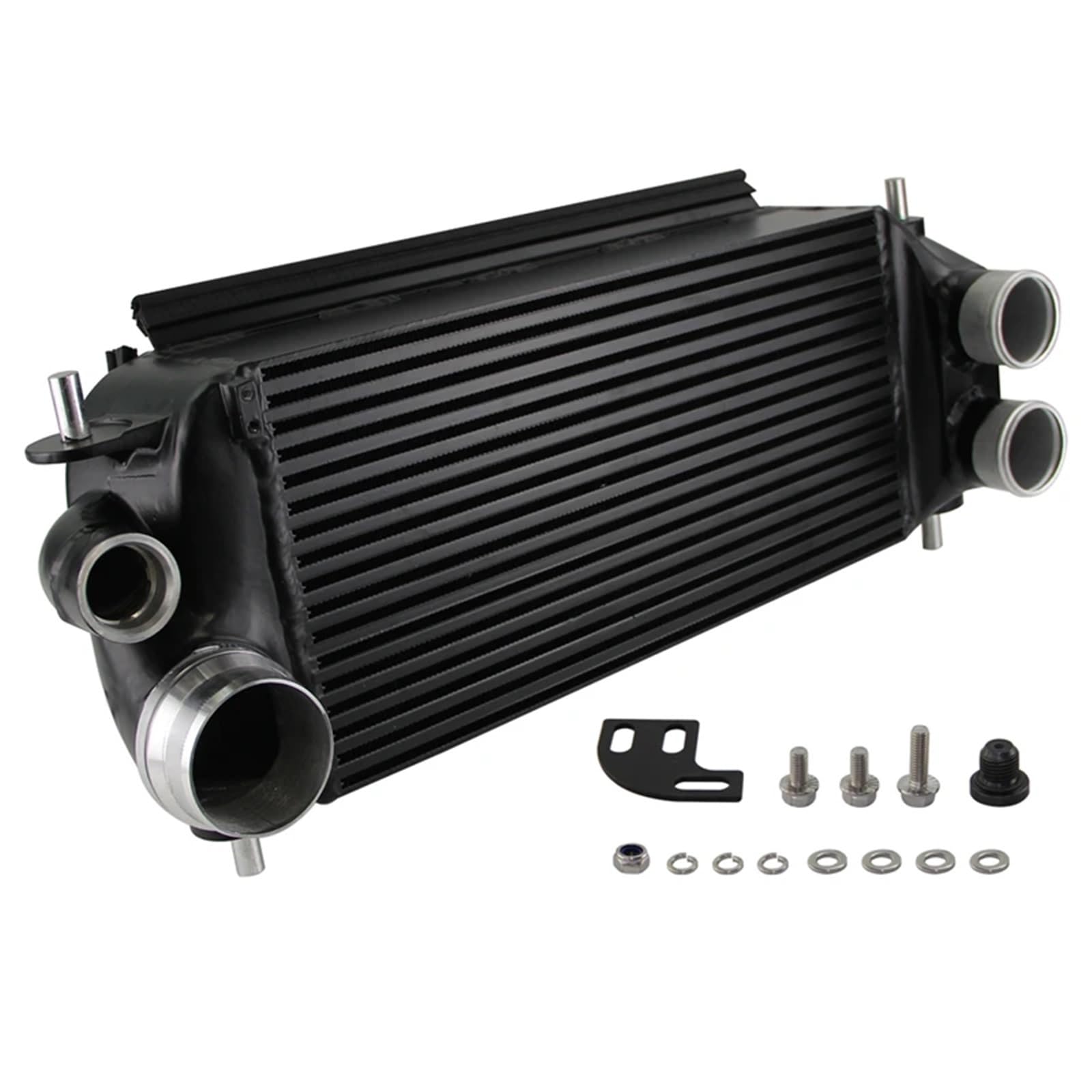 Turbocharged Intercoolers Fit for F150 for F-150 2.7L/3.5L EcoBoost 2015-2019 Black Silver Intercooler(Black)