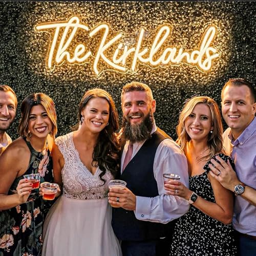 Custom Neon Signs, Personalised Large Led Neon Lights Sign Customizable for Wall Decor Wedding Birthday Party Bedroom Bar Shop Name Logo Lights (Custom Neon Signs)