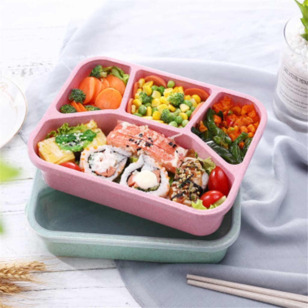Boîte à bento Boîte à lunch, Boîte à lunch Boîte à lunch japonaise Boîte à lunch de bureau Ustensiles de cuisine à micro-ondes portables Boîte de restauration rapide carrée (Color : B, Size : As The P