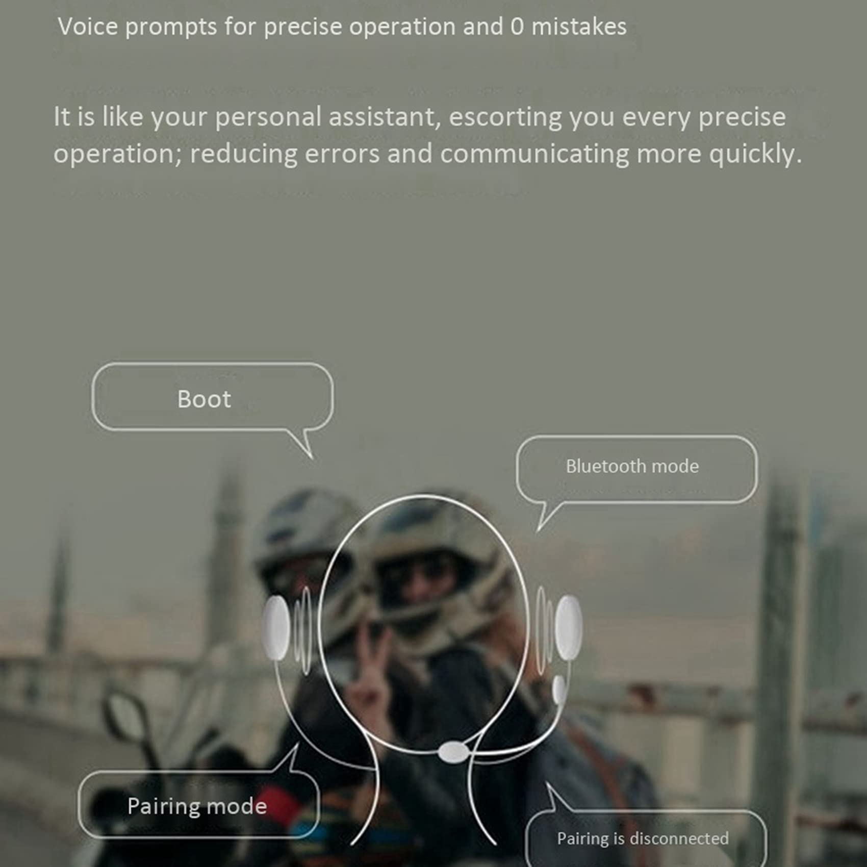 3X Moto Auricolare Bluetooth Interfono Interconnessione Equitazione Cuffia Comunicazione con Funzione di Riduzione del Rumore