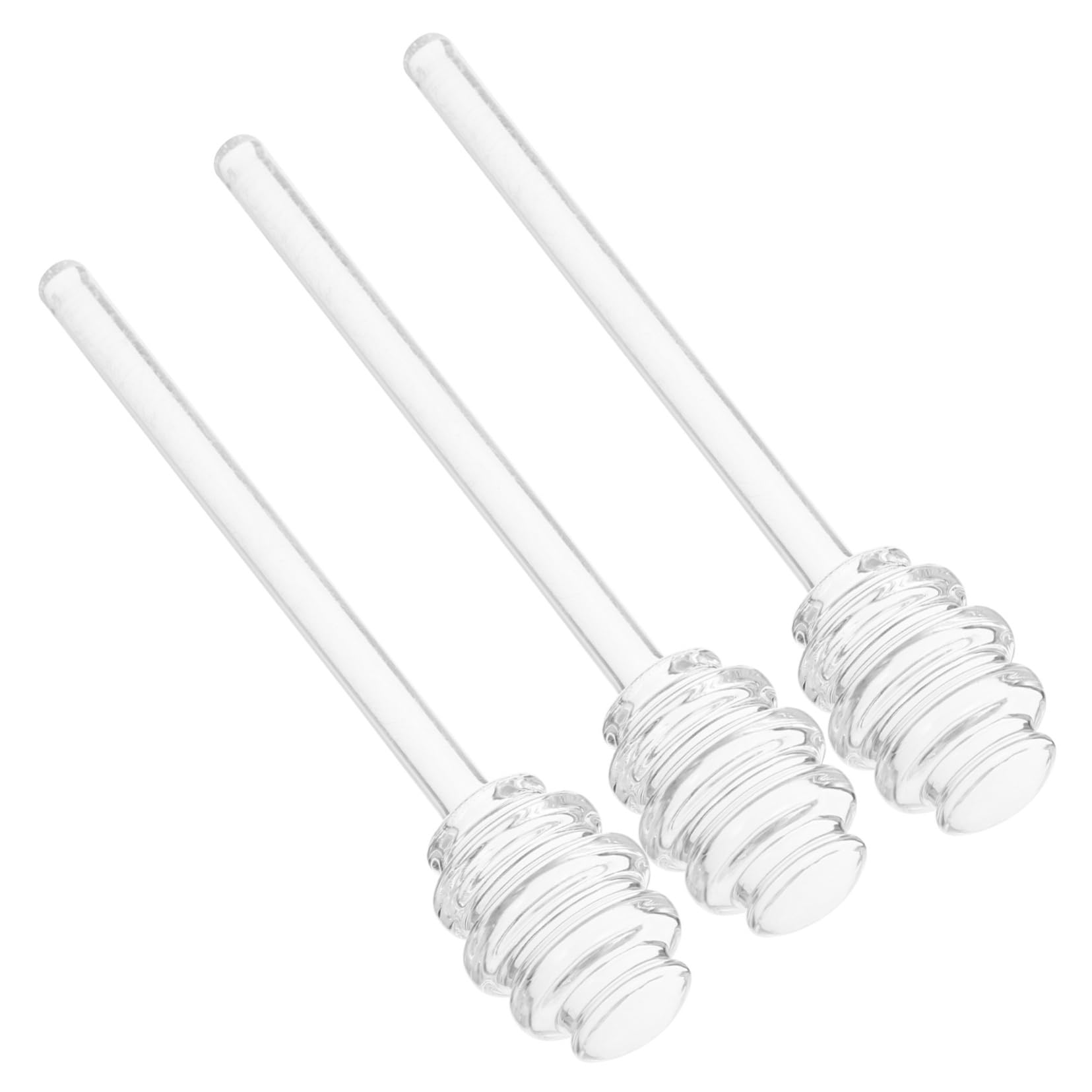 PRETYZOOM 3Pcs Glass Honey Stirring Sticks Food Grade Honey Taking Tools for Drizzling Syrup Jam Molasses for Tea for Parties and Homemade