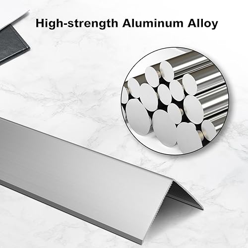 Miniatura 6 de Protectores de esquina de metal de aleación de aluminio, 12 protectores de esquina de pared de 2 x 2 x 48 pulgadas, decoración de esquinas de pared,
