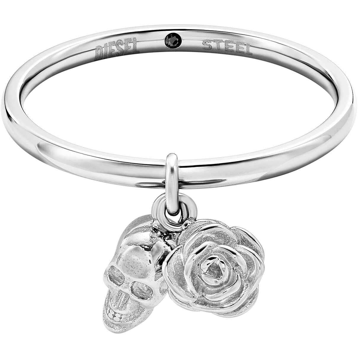 Diesel Men's Stainless Steel Band Rings