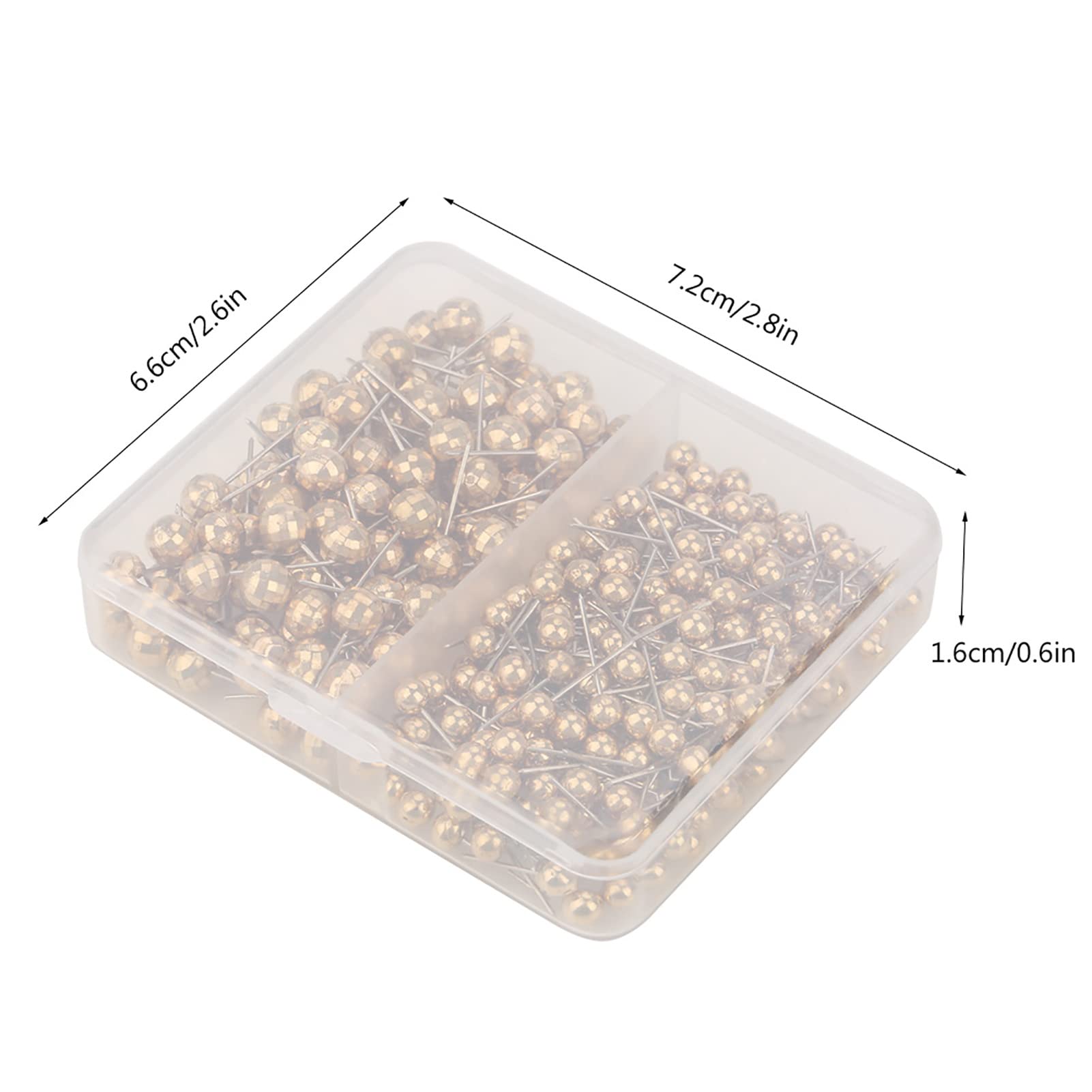 300 Spilli Da Sarta Con Testa In Vetro - 38mm, Multicolore, Per Cucito - Foto 5