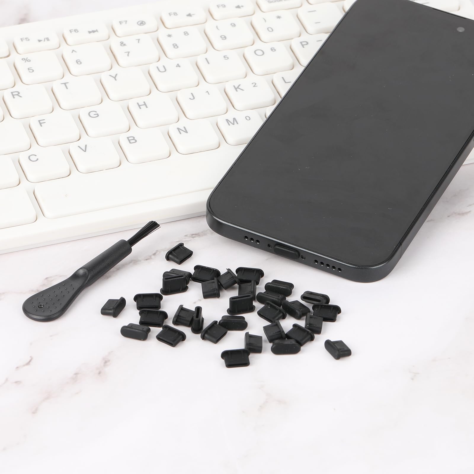 Tappi Antipolvere USB-C - Set Di 30 Colorati Con Foro Per Chiavi - Compatibili Con Smartphone E Laptop - Foto 2