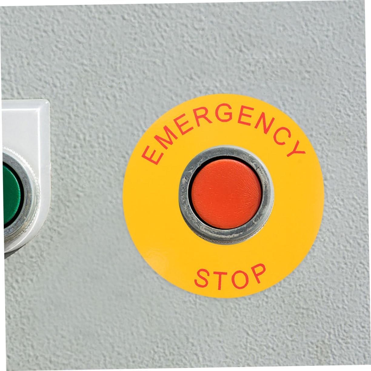 Emergency Stop Label Stickers PVC 4pcs for Power Switches