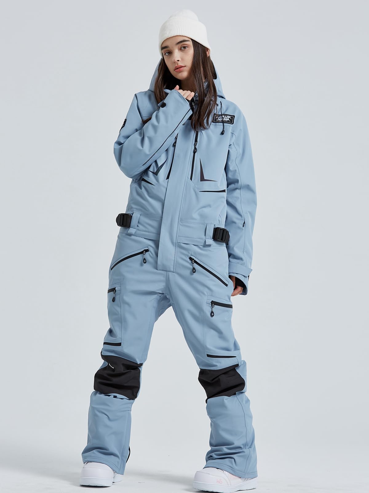 HOUZONIY Traje de nieve para hombre y mujer, snowboard, mono de una pieza, impermeable, resistente al viento, invierno cálido, mono de esquí de una pieza, para senderismo y escalada