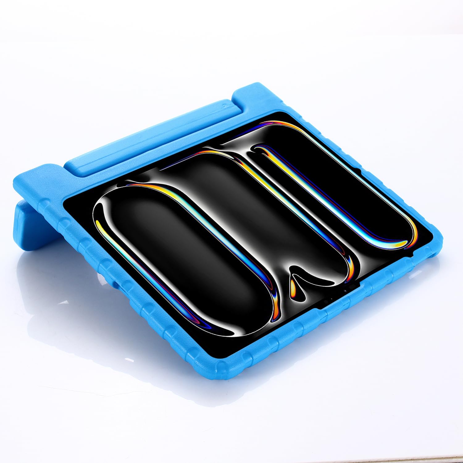 Custodia per iPad Air 13 pollici (M2) 2024 Release per bambini, leggera EVA protezione completa antiurto copertura maniglia supporto per tablet, blu