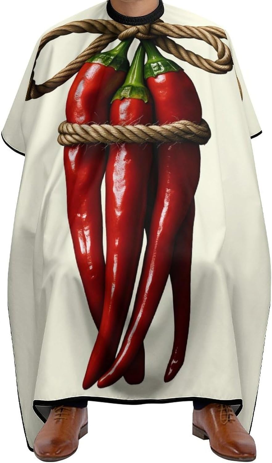 Adult Barber Apron for Men Women, Soft Durable Hairdressing Cape with Adjustable Snap Closure for Home Use