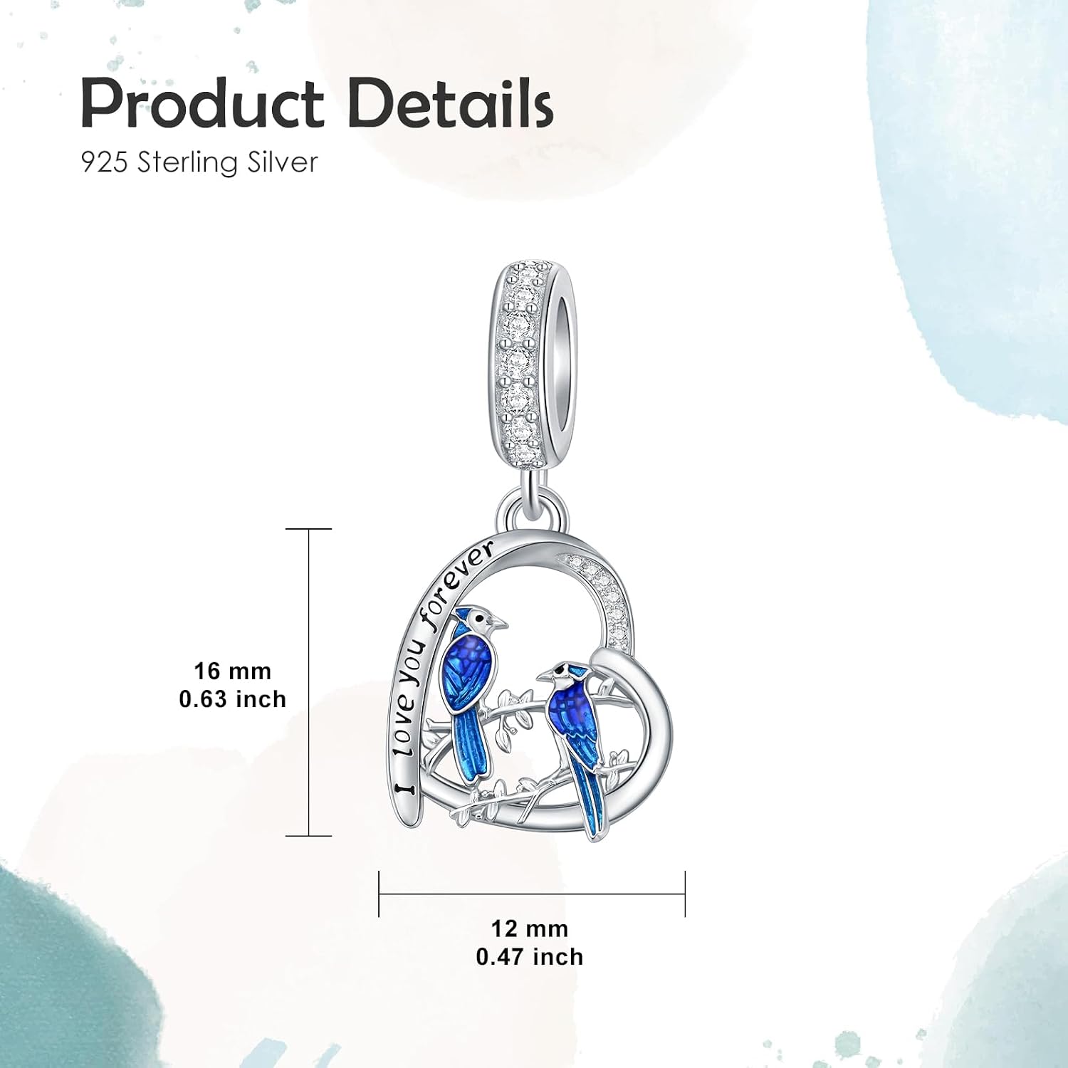PROESS Sterling Silver Cow/Highland Cow/Otter/Squirrel/Elephant/Axolotl/Cat/Fox/Bee/Butterfly/Hummingbird/Tiger/Lion/Mokeny/Koala/Dog Charm Animal Charms Bead for Jewelry Making
