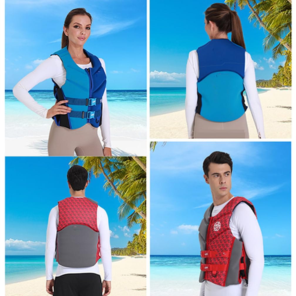 Chaleco Salvavidas para Deportes Acuáticos, Chaleco Salvavidas Profesional Aldult Chaleco De Flotabilidad De Seguridad Ajustable para Kayak, Surf, Natación