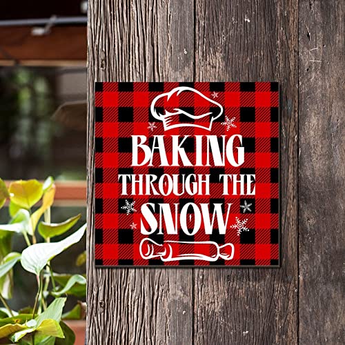 Plaque bois Baking Through The Snow cadeau décoration maison - 3
