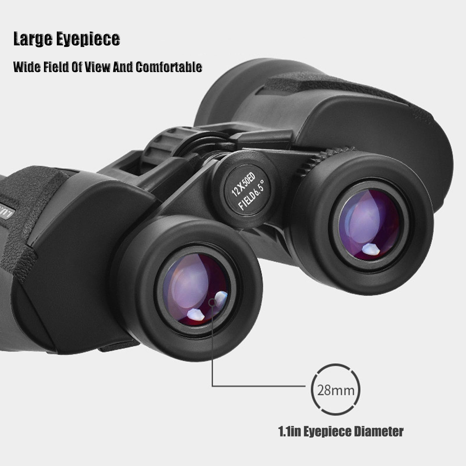 Binocolo Ad Alta Potenza 12x50, Binocolo Impermeabile, Binocolo Professionale, Binocolo Portatile, Binocolo con Zoom, per Birdwatching, Concerti Teatrali, Caccia, Giochi Sportivi