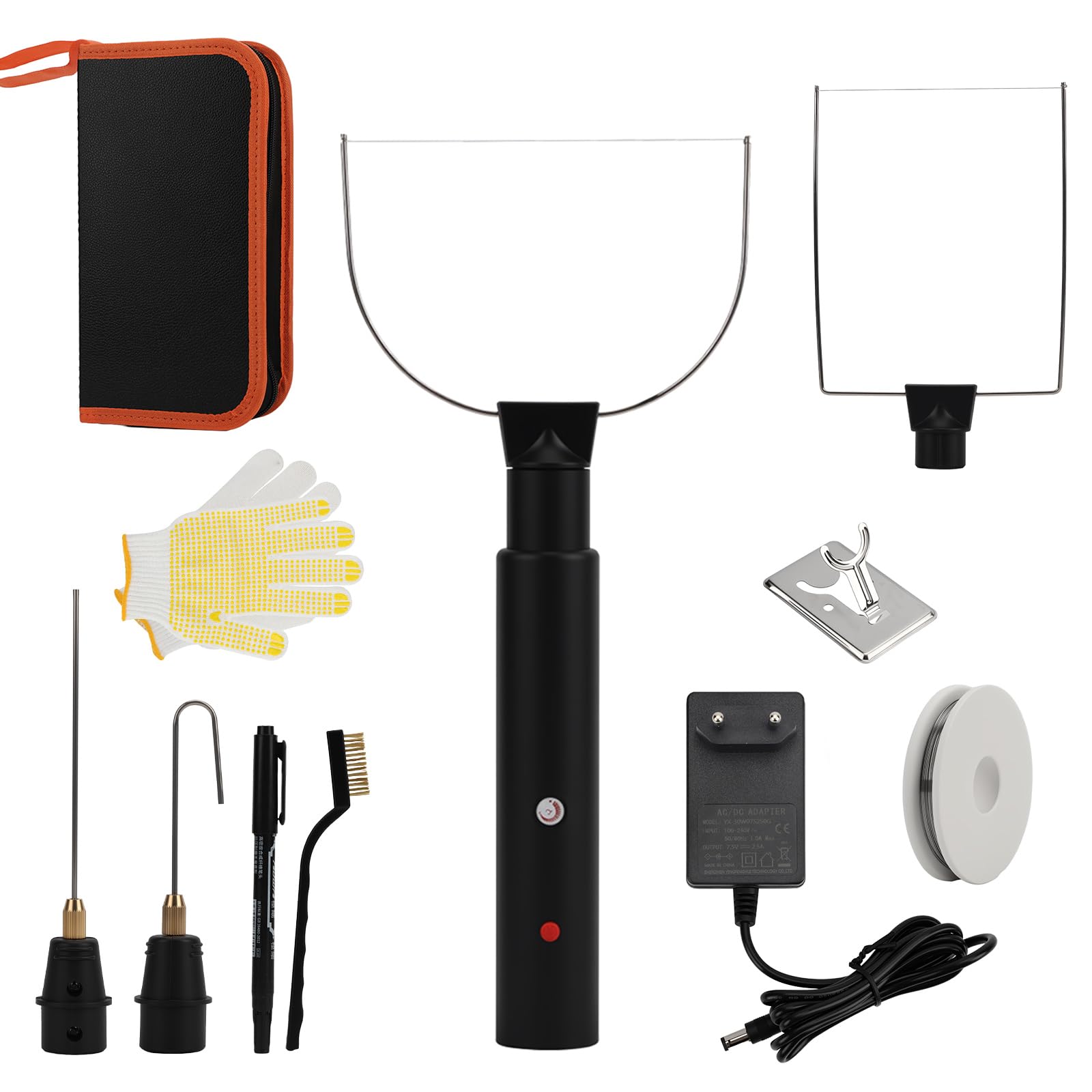 Qivine 4 in 1 Electrique Decouper de Polystyrène avec Régulateur Température, 24W Mousse a Decouper avec Adaptateur et Poignée, Fil Chaud Découpe Polystyrène pour Spongieuse, Projets de Bricolage