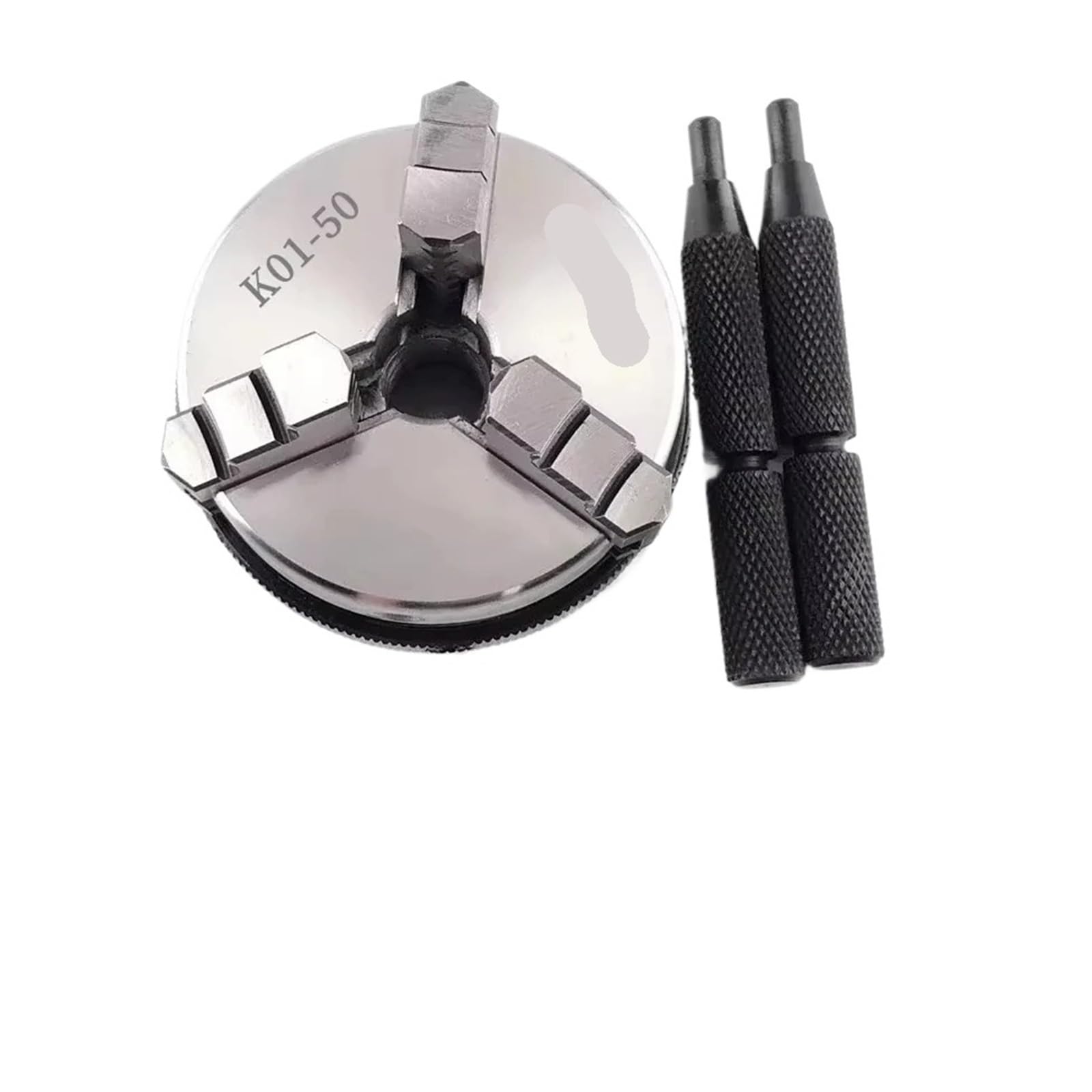 Iklaaqetbxps K01-50 Hand-Tightened 3-Jaw Self-Centering Precision Lathe Chuck