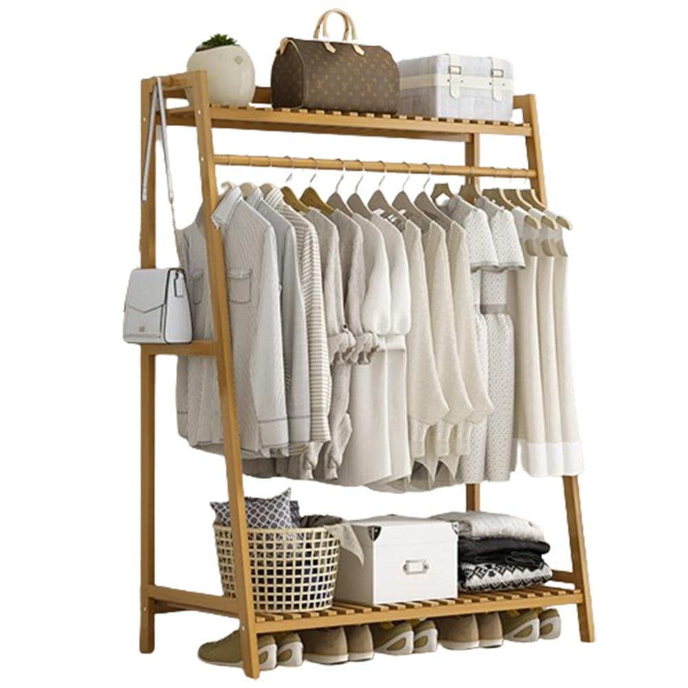 Dodobd Original Color Open Wardrobes For Bedroom,Wooden Clothes Rail,Wooden Wardrobe,Open Storage Wardrobe,Wardrobe Rack,Walk In Wardrobe,Wardrobe Shelves,Clothes Rails For Bedroom,Clothes Storage